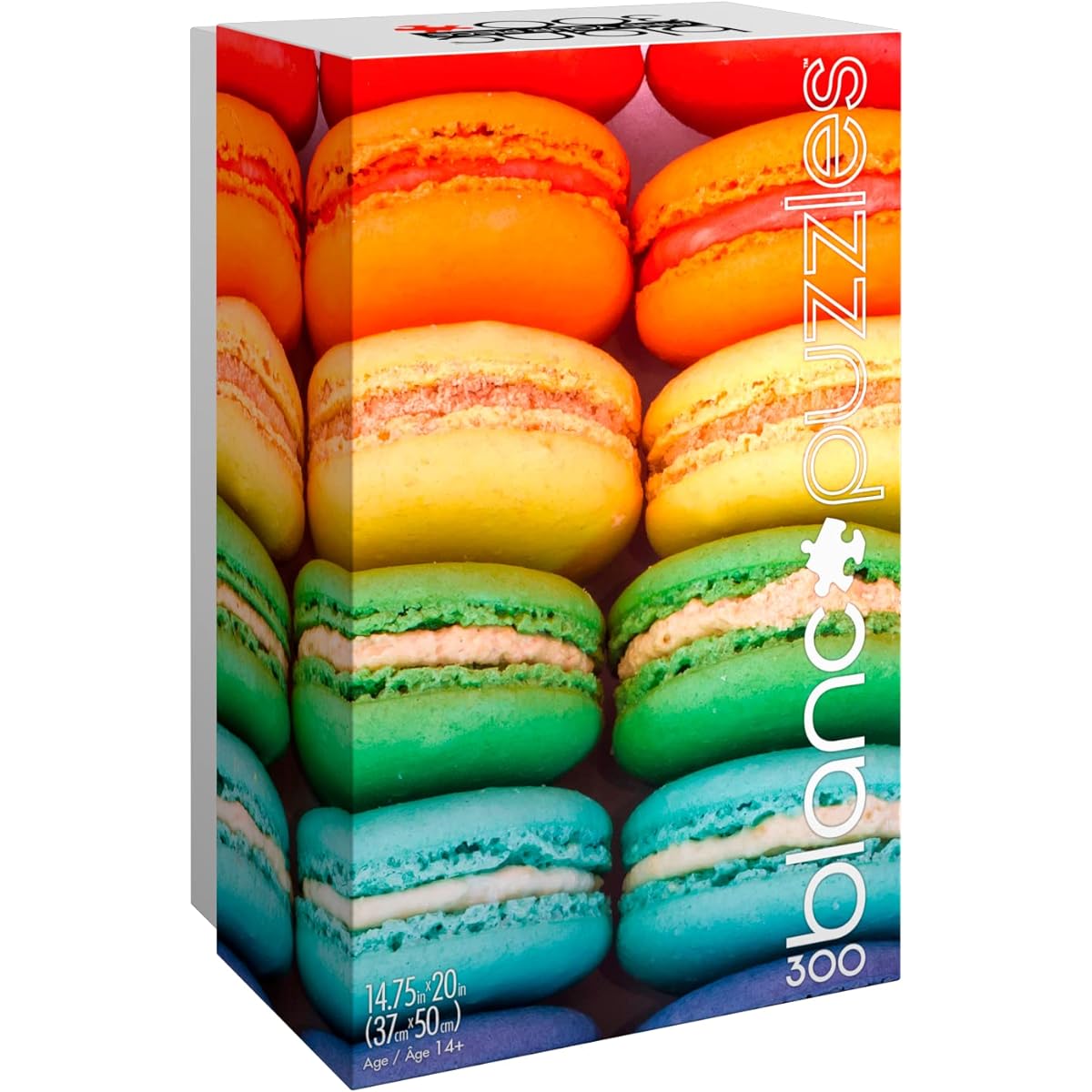 Buffalo Games - blanc - Rainbow Macarons - 300 Piece Jigsaw Puzzle for Adults Challenging Puzzle Perfect for Game Night - 300 Piece Finished Puzzle Size 21.25 x 15.00