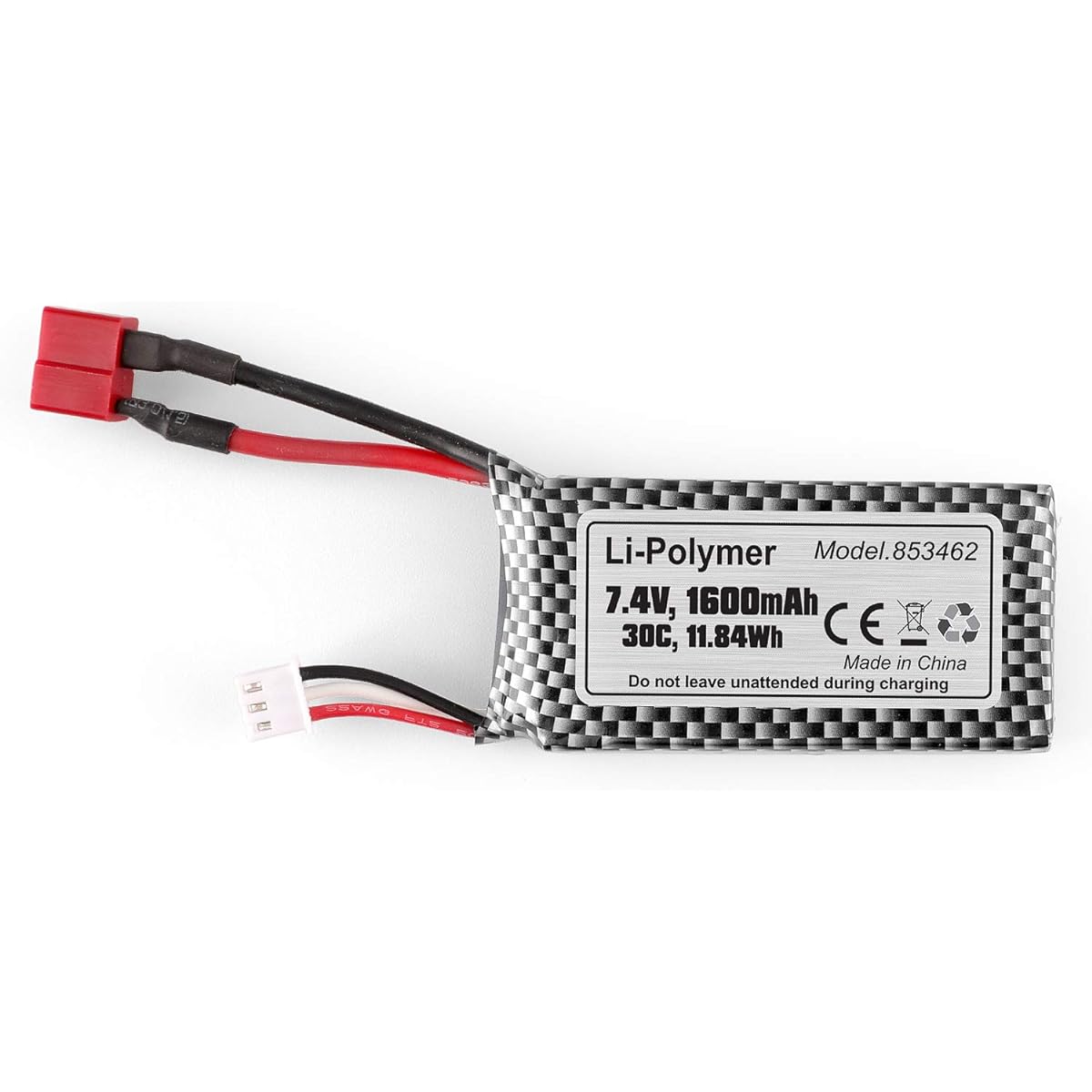 HAIBOXING 1/12 Scale RC Car Spare Parts HBX 2995 & 905 & 903 & 903A 7.4V 1600mAh Soft Pack Lithium Polymer Battery T2119