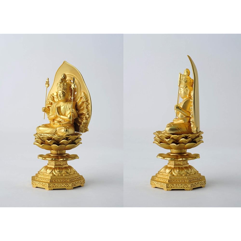 Buddha statue Thousand-Armed Kannon Bodhisattva 15.5cm (gold plated/24k gold) Buddhist sculptor: Hideun Makita Original model _ (born in the year of the Rat) Twelve Zodiac Guardian Zodiac Zodiac Takaoka Copperware