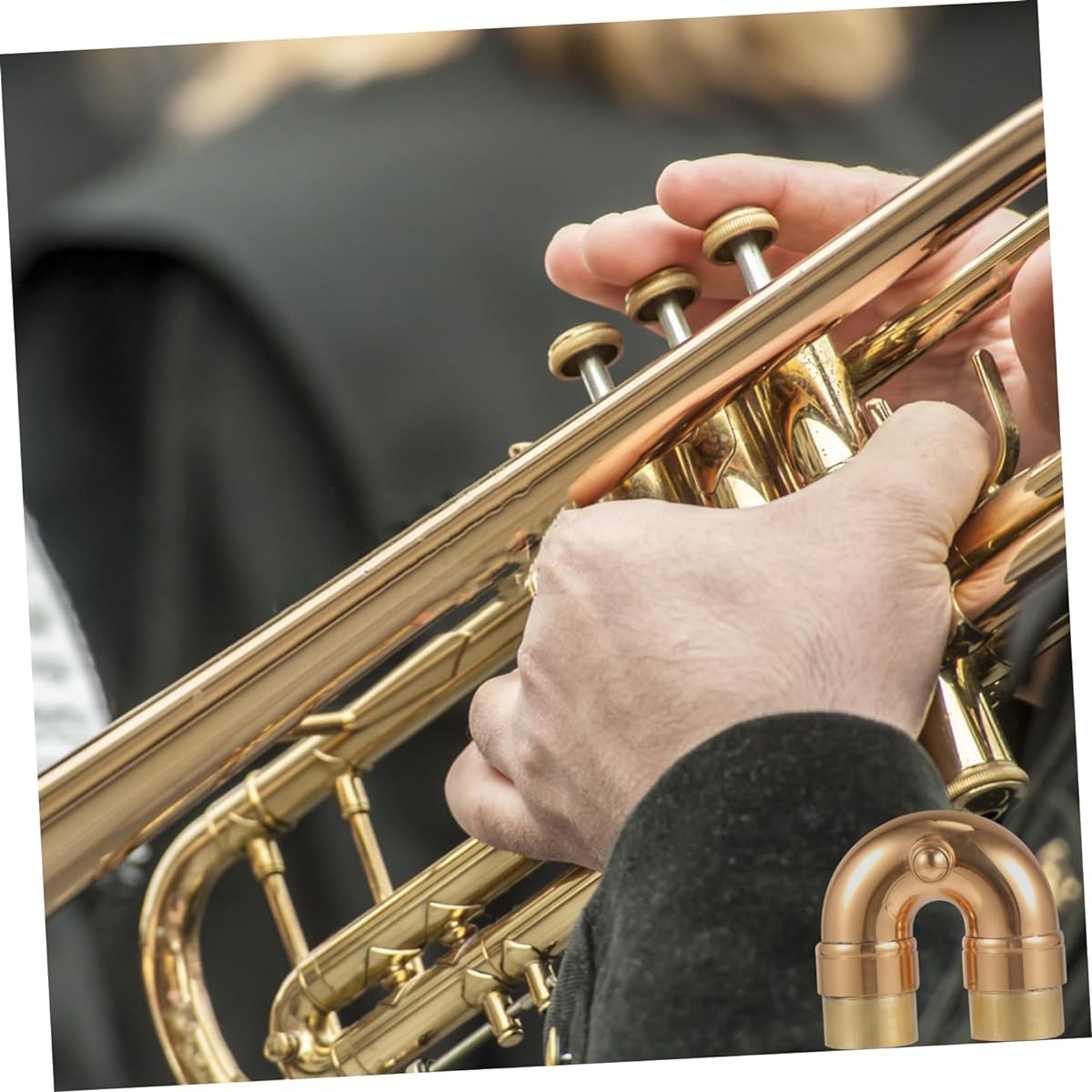 Toyvian Trumpet Muffler Trumpet Instrument Parts Musical Instrument Accessories Trumpet Parts Woodwind Accessories Trumpet Neck Goldendoodle Accessories Bend Neck Brass Small Components