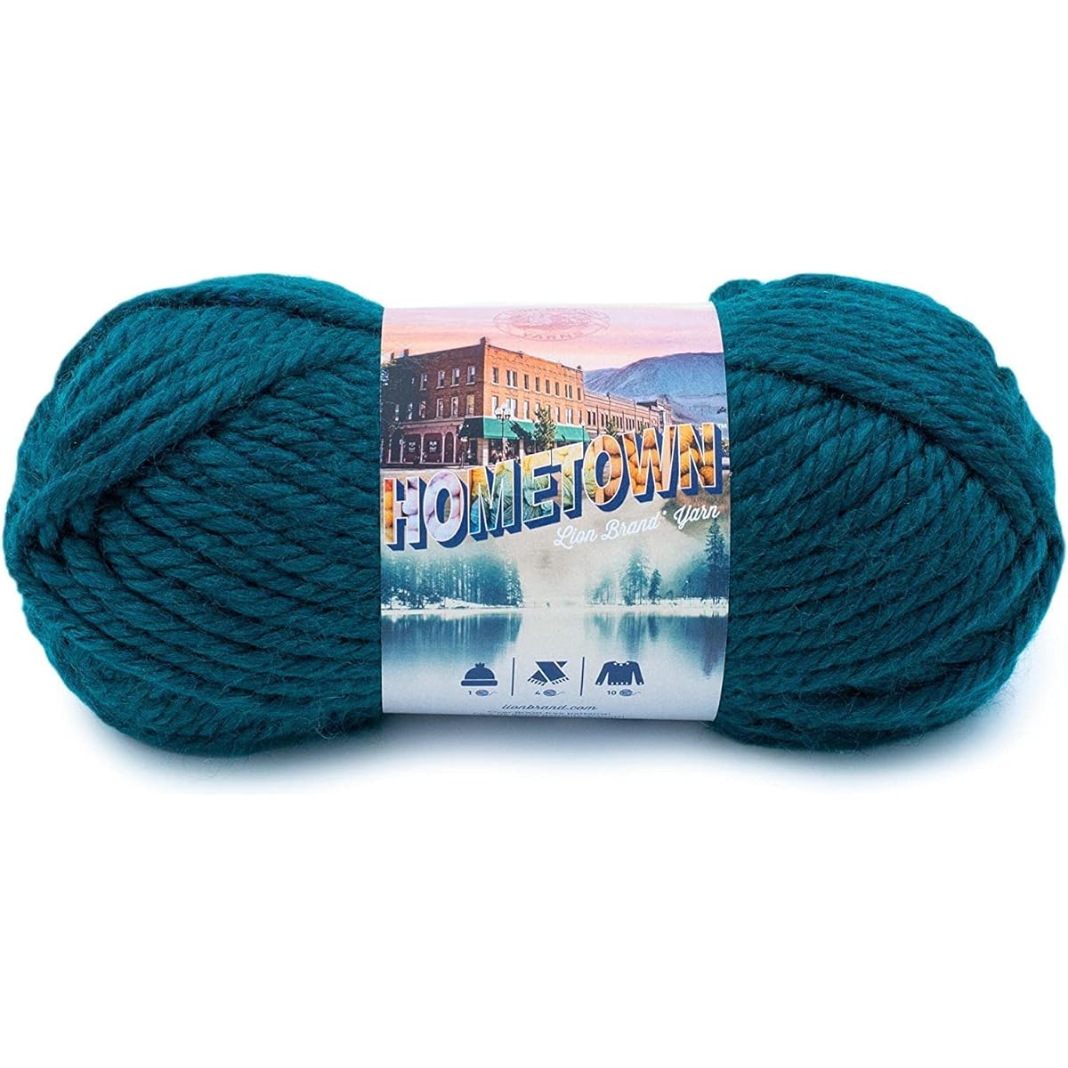 Lion Brand Yarn - Hometown - Assortment of 6 skeins with needle gauge (Mix 2)