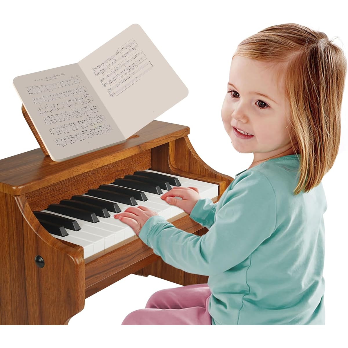 Wooden piano toy for toddlers (25 keys)