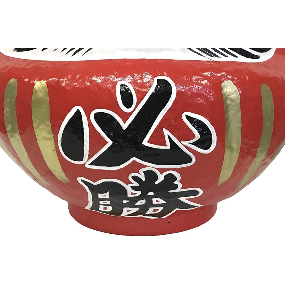 Takasaki Daruma Figurine, Red, No. 12, 34x31x33cm [One ball of soul/united unity] HSDM-12-RE-10