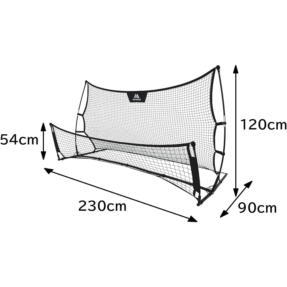 REFREEZE Portable Double Sided Rebound Net with Storage Bag Rebounder Soccer Futsal Practice Training