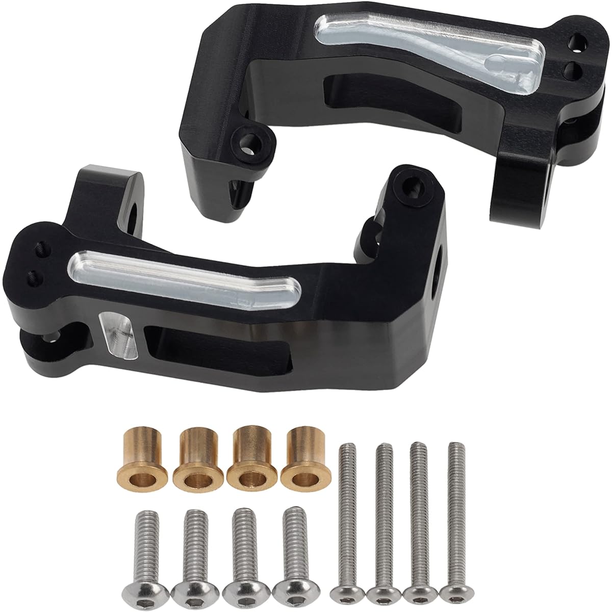 DKKY Aluminum Caster Block C-Hub 6061-T6 for TRAXXAS 1/8 Sledge 7075 Hard Anodized #9532 RC Accessory Parts Black Anodized
