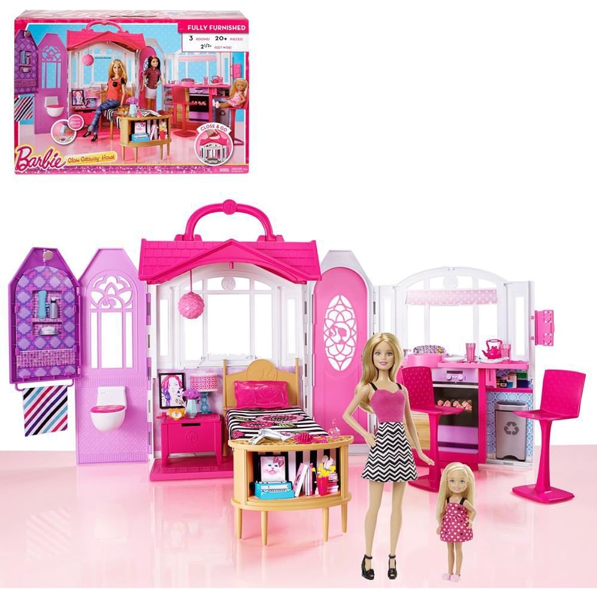 Barbie Glam Haus Value Pack with 2 Puppen