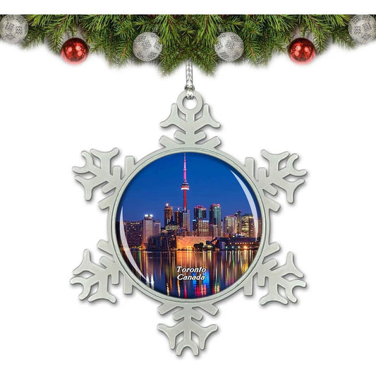 Umsufa Canada CN Tower Toronto Christmas Ornament Tree Decoration Crystal Metal Souvenir Gift