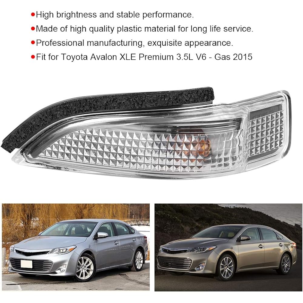 Turn Signal Light Left Back Turn Signal Indicator Light Mirror Lamp 81740-52050 for Corolla Avalon Prius C