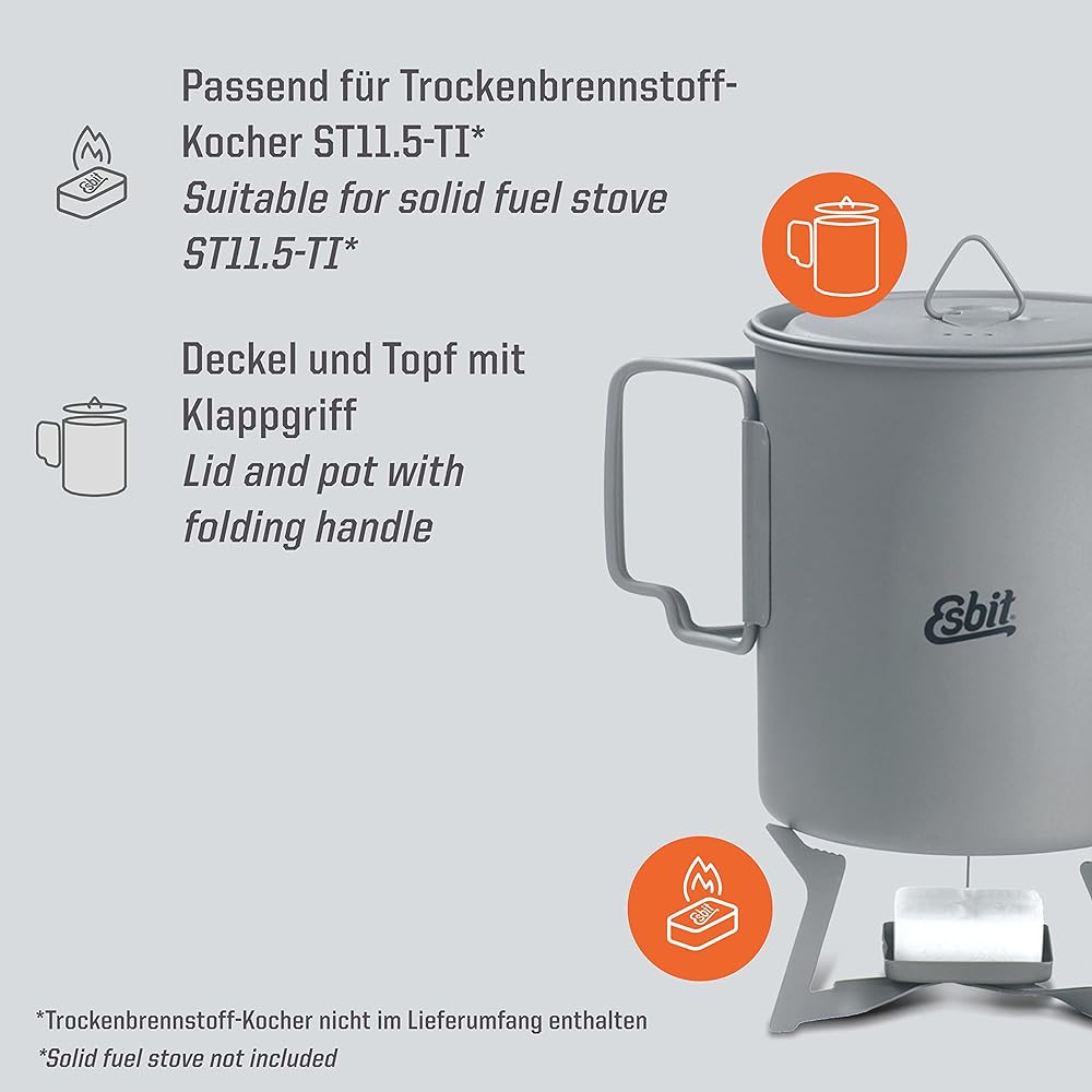 Esbit Titanium Pot 750ml ESPT750TI0 [Parallel Import]
