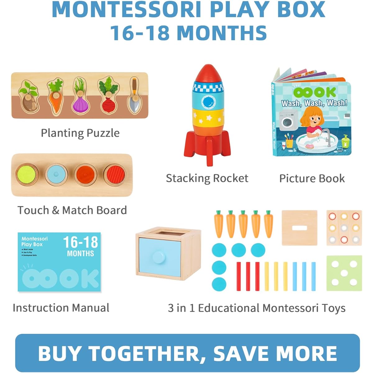 OOOK Montessori toys for ages 1 and up