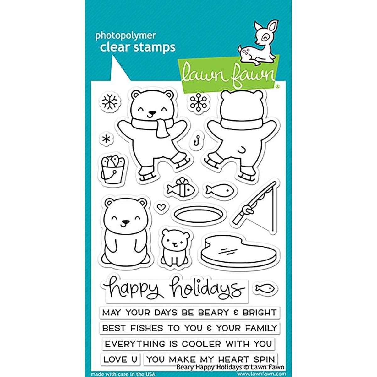 LAWN FAWN Clear Stamp 4" x 6" Barely Happy Holidays (LF1470)
