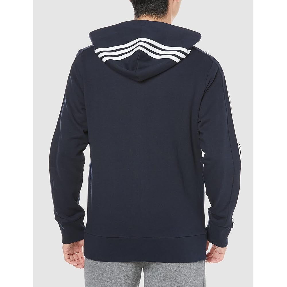 [Adidas] Essentials 3 Stripes Full Zip Hoodie Sweatshirt Hoodie Men's