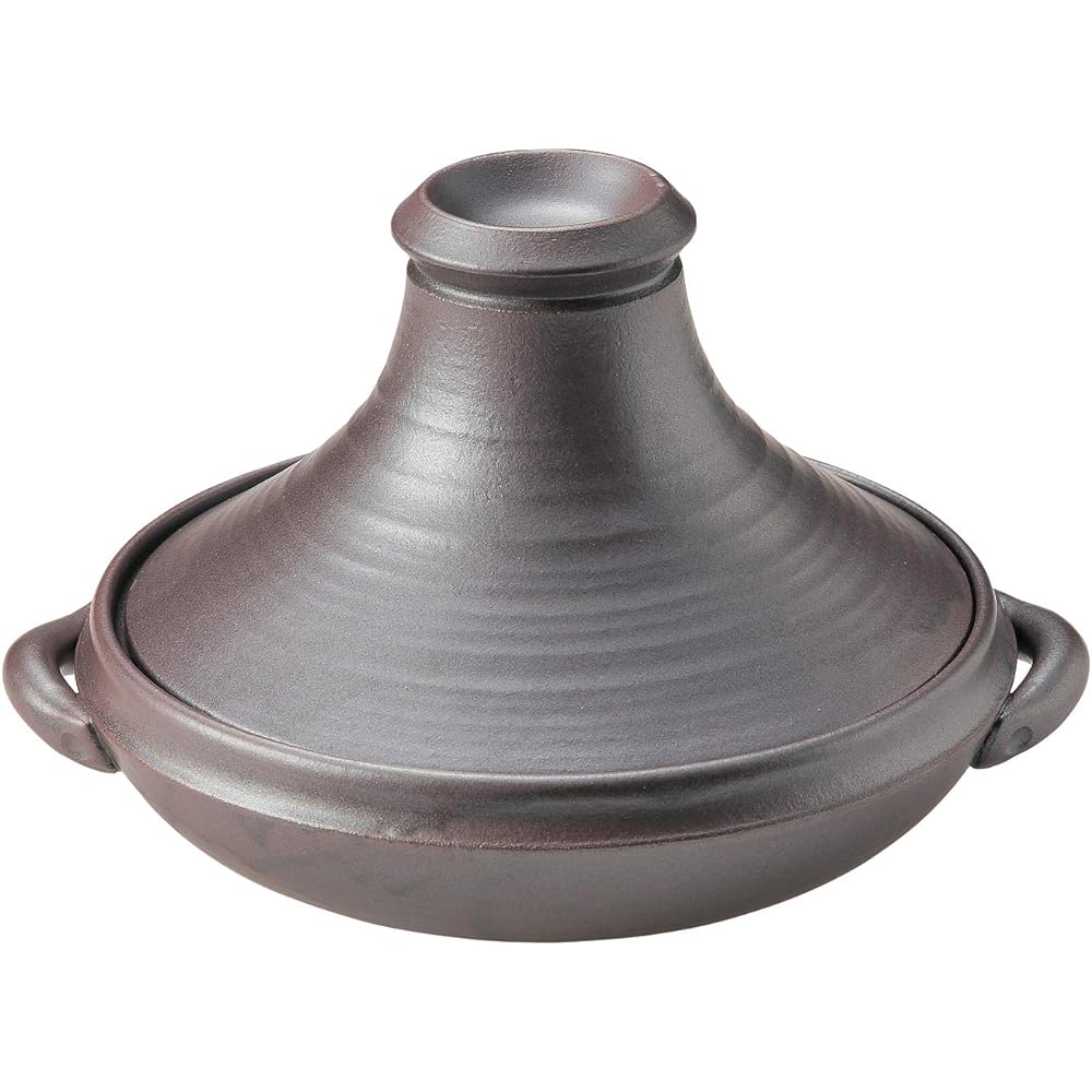 Saji Pottery Tagine Pot Brown 26.5cm Banko Ware Tagine Pot Large Nanban 33-60