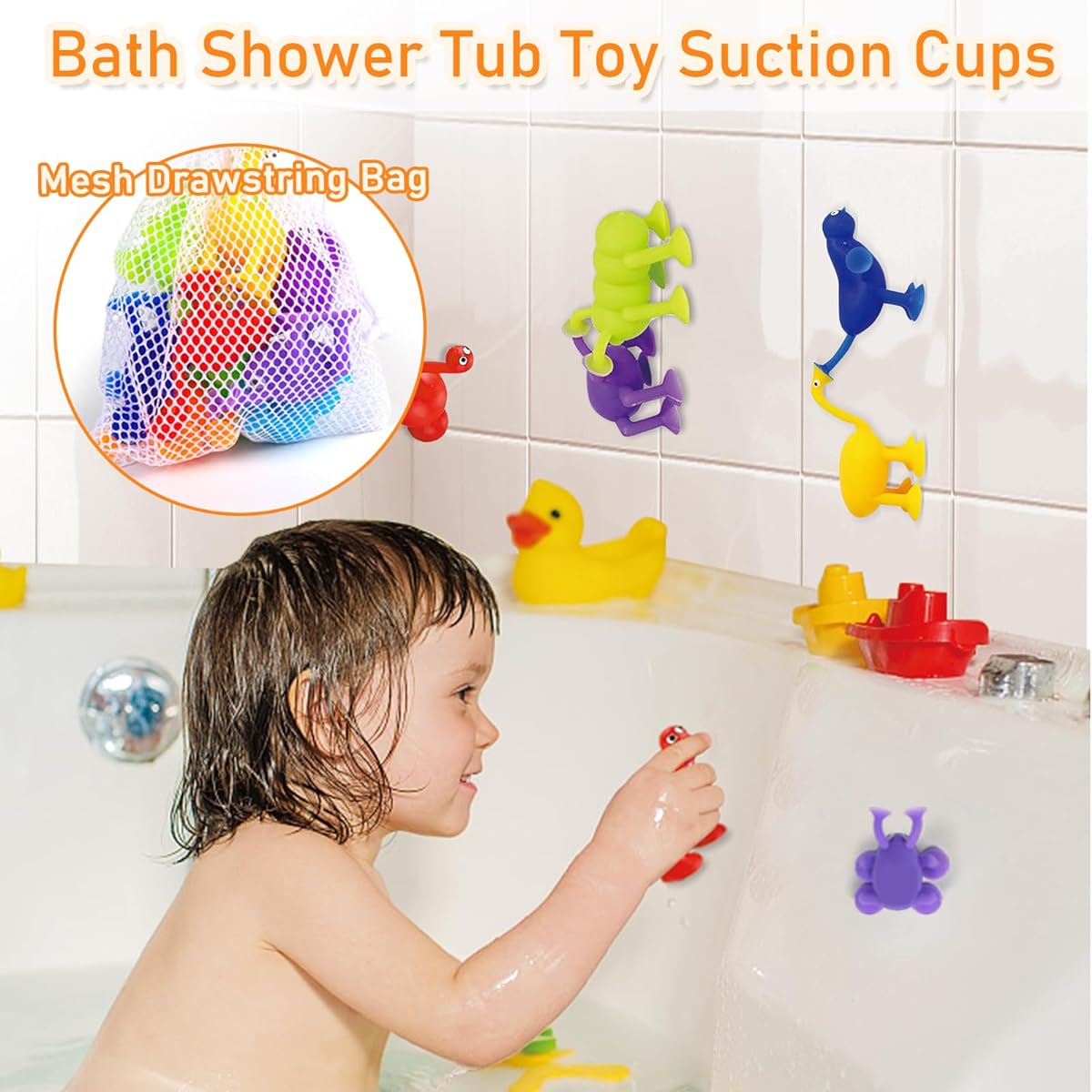 Animal Suction Cup Toys for Kids Baby Bath Toys Window Toys