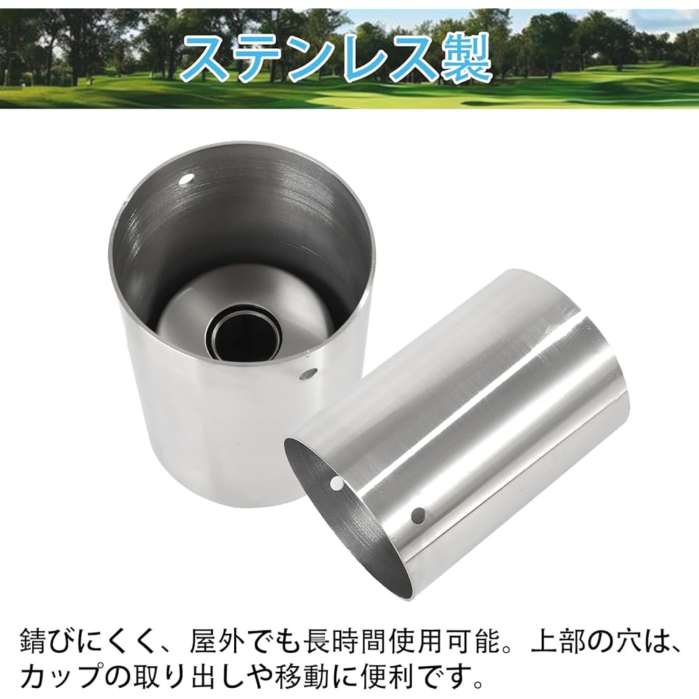 Pure Seek Golf Cup Stainless Steel Hole Cover Lid Lid Hole Garden Practice Training Metal Sound