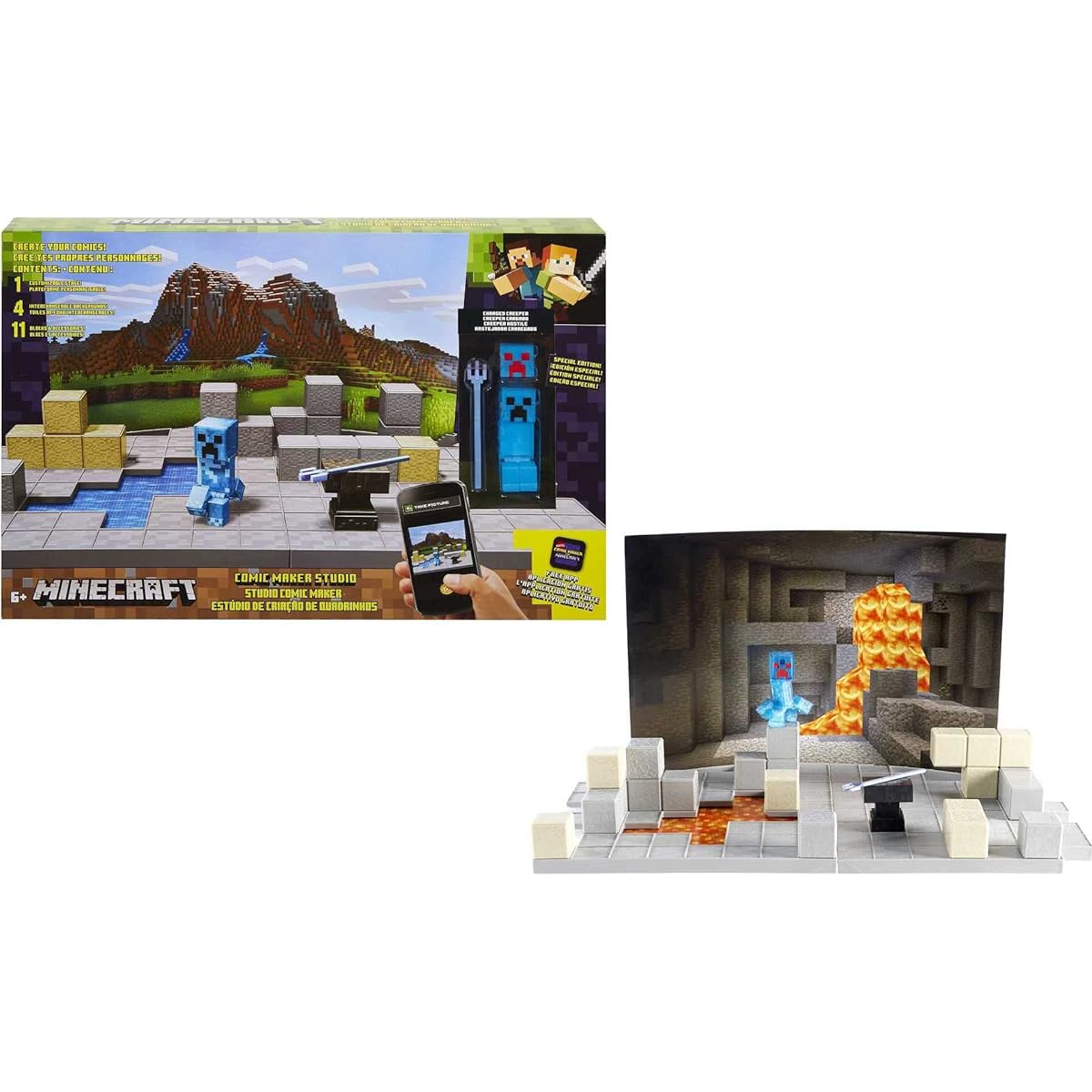 Mattel Collectible - Minecraft - 3.25 Comic Maker Biome Playset