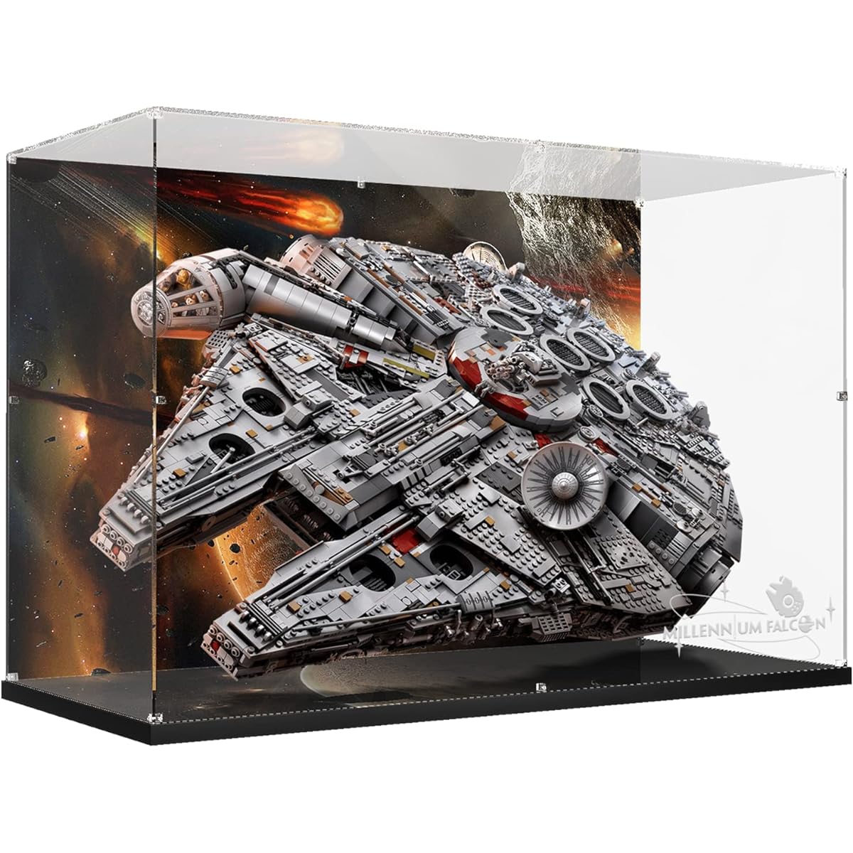 PIPART Acrylic Display Case for Lego 75192 Millennium Falcon, Display Case Only, Lego Model Not Included