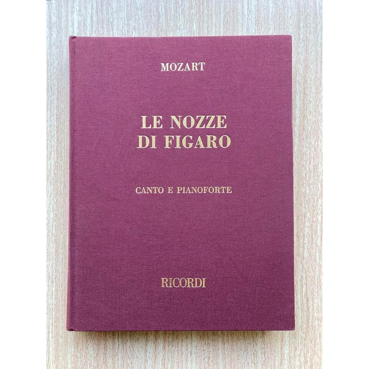 Imported sheet music RICORDI The Marriage of Figaro vocal score cloth bound hard cover