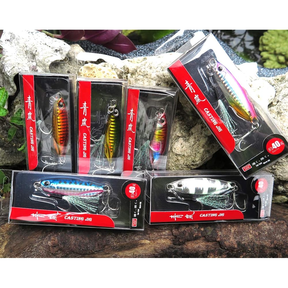 [Seiran Lure] Metal Jig Set 20g 30g 40g 60g Adopts Japanese Hologram Sheet Casting Distance Iron Plate Lure Seabass Flounder Spanish Mackerel Blue Fish Hairtail Grouper Horse Mackerel