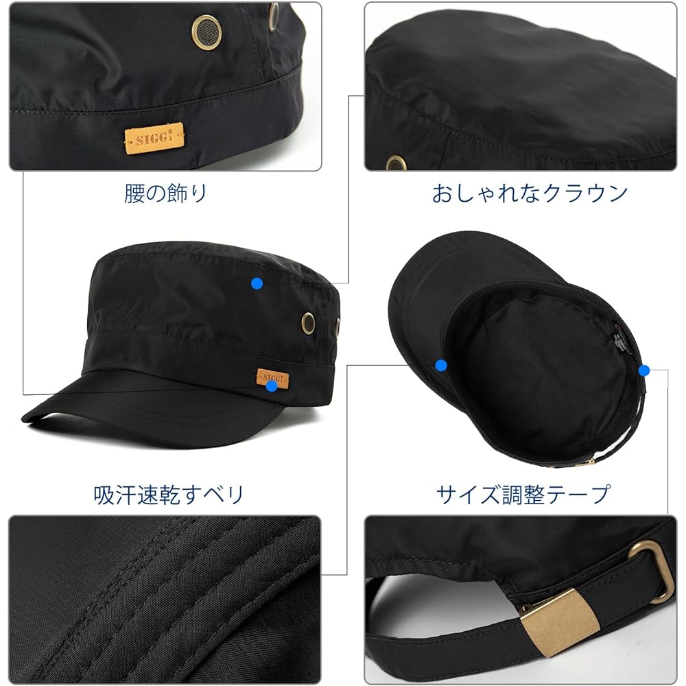 Siggi Cap Men's Hat Casual Large Size UV Protection Breathable Outdoor Fishing Golf Watching Sports All Seasons