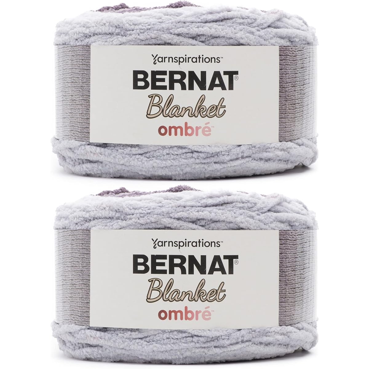 Bernat Blanket Ombre Charcoal Ombre Yarn - 300g/10.5oz 2 Pack - Polyester - 6 Extra Bulky - 220 Yards - Knitting/Crochet