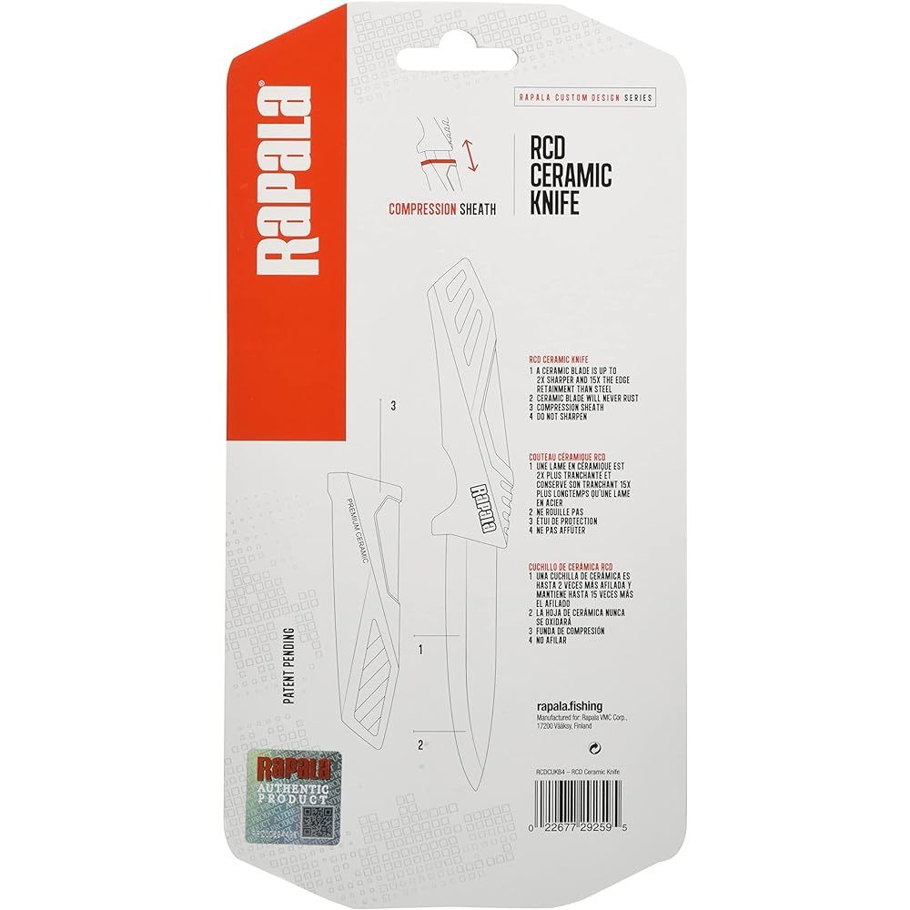 Rapala RCD Ceramic Utility Knife 10cm RCD CERAMIC UTILITY KNIFE RCDCUKB4