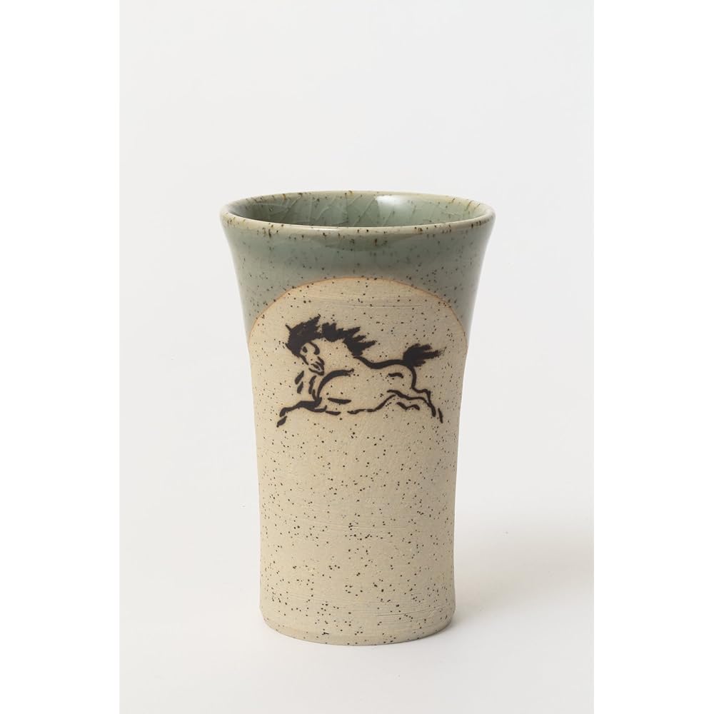 Ohori Soma Ware Matsunaga Kiln Small Tumbler (Green) Tumbler Sixtieth Birthday Gift Present Tea Cup Stylish Summer Beer