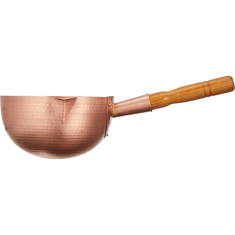 Marushin Bronze Ware, Bozhu pot, pure copper, 21cm, no tin guide on the inside