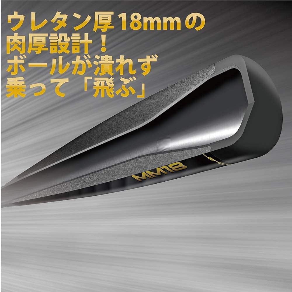 SSK Baseball Soft FRP Bat MM18 SBB4023 Black x Gold