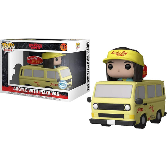 Funko Pop! Rides: Super Deluxe Stranger Things Season 4 - Argyle and the Pizza Van #113 - Collectible Figure, Multicolor