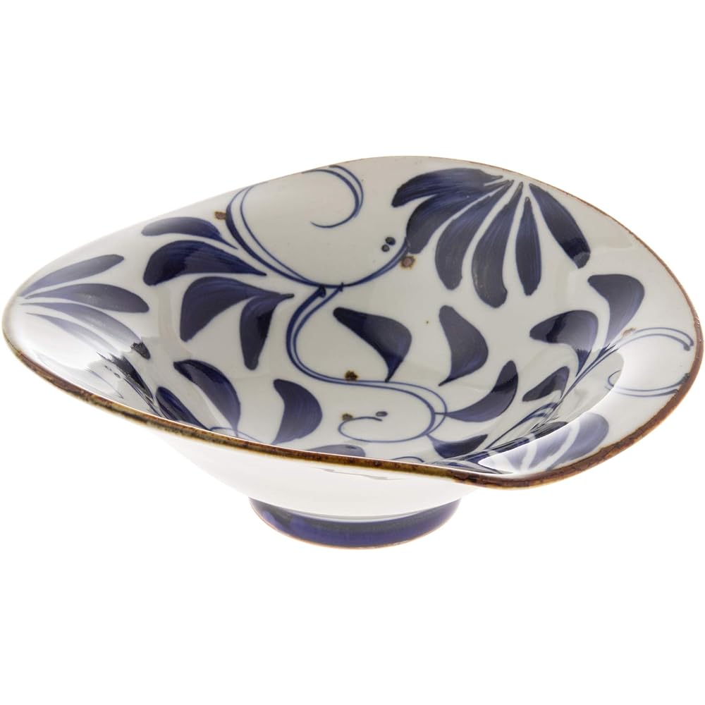 Nishikai Pottery Hasami Ware "Karakusa" Square Plate (Large) Diameter 27cm (Comes with Presentation Box) 14501