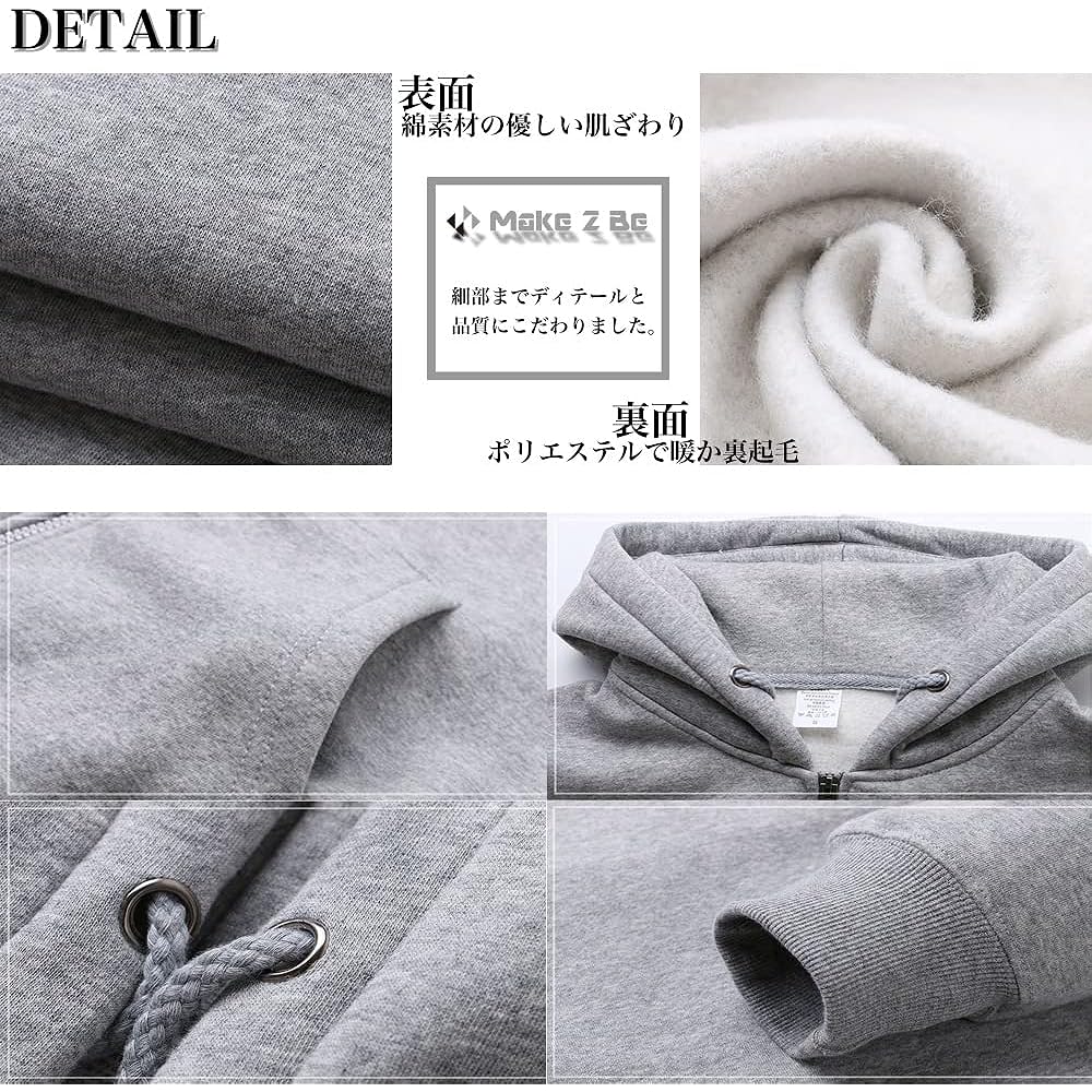 [Make 2 Be] Men's Color Parka, Men's Sweatshirt, Zip-up Jersey, Gym Wear, Color, Loungewear, Plain, Fleece Lining, Gentle Texture, Color, Joking T19