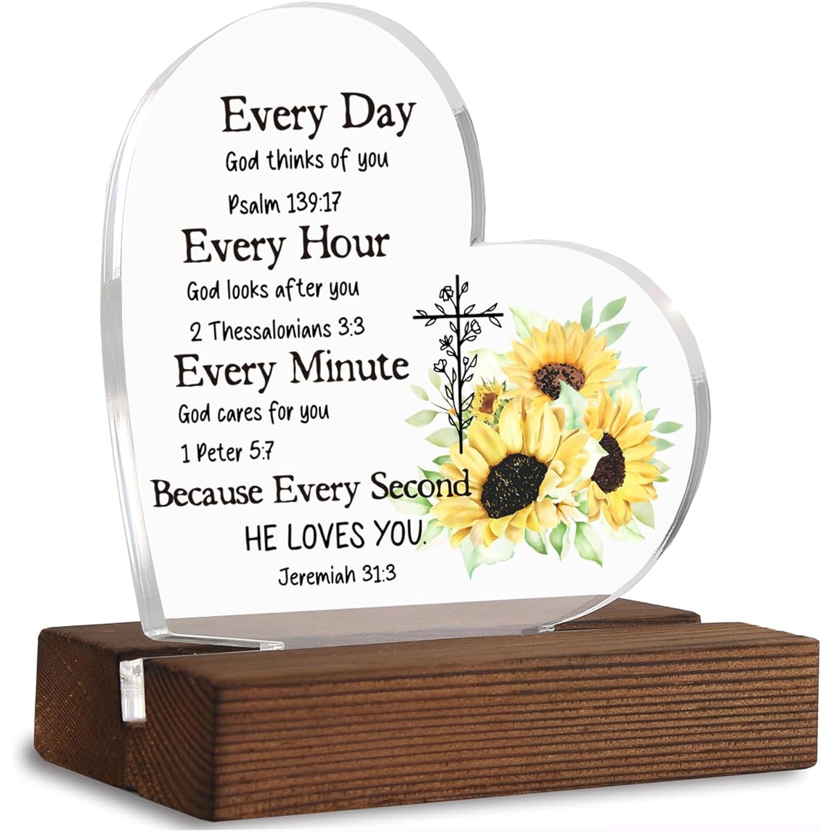 Christian Office Decor for Women Religious Gifts Christian Office Supplies Faith Christian Gifts Prayer Room Decor for Office Acrylic Desk Bible Inspirational Home Decor XUV13