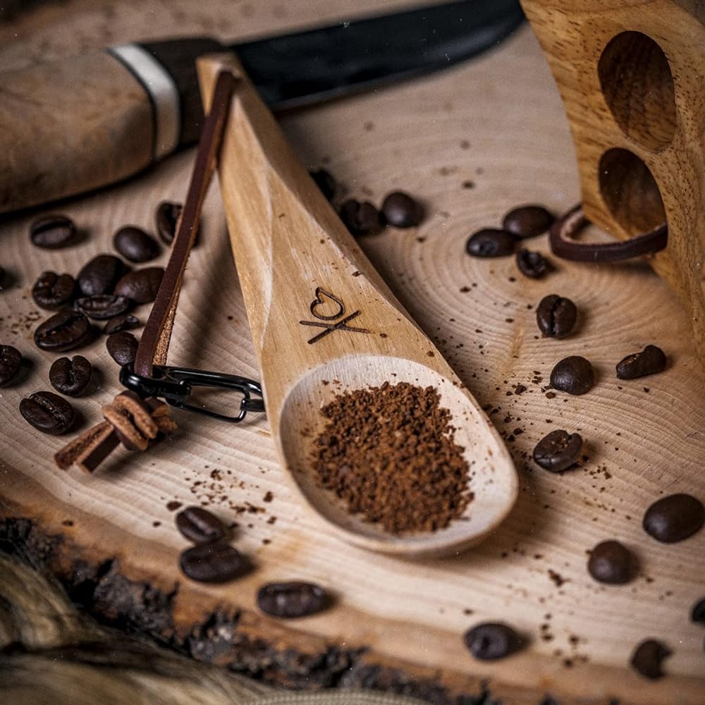 Uberleben Dursten Kanu Spoon Handmade Traditional Wooden Spoon Lightweight Eco-Friendly Camping Backpacking Bushcraft