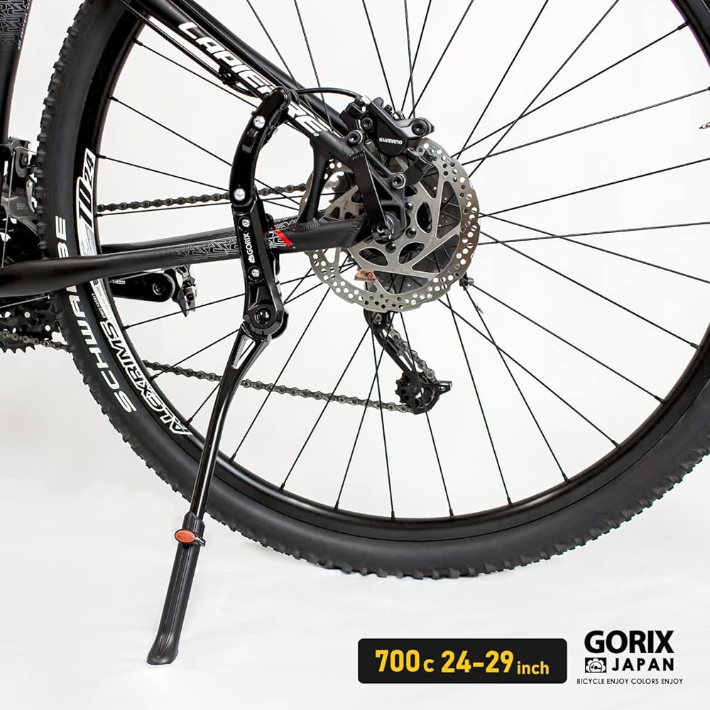GORIX Bicycle Kickstand Side Stand Stable Stand (GX-ST106) Compatible with 24-29 inches 700c Bicycle Stand Body Mounting Stand Lightweight [Compatible with Road Bikes, Cross Bikes, Mountain Bikes]