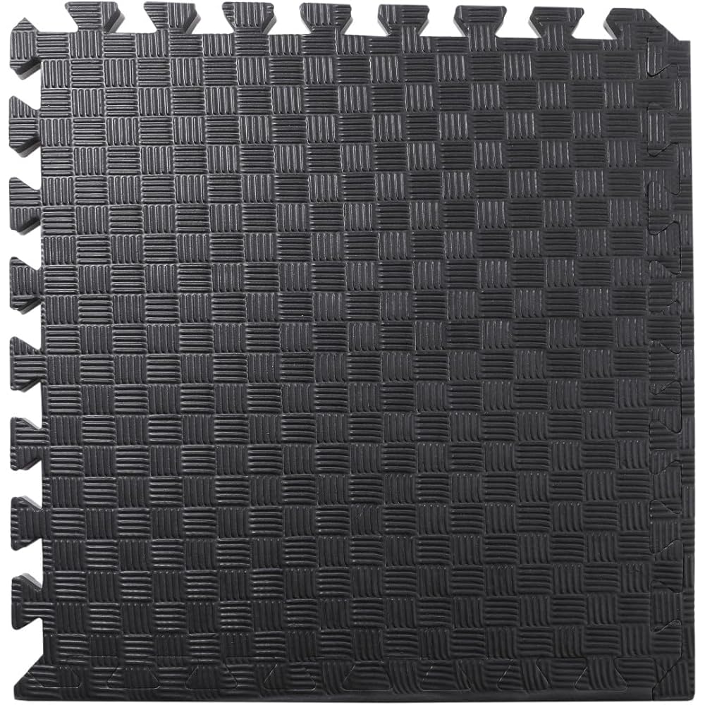 ISL sports mat 26mm extra thick joint type black & gray reversible 50 x 50cm with side parts set of 6