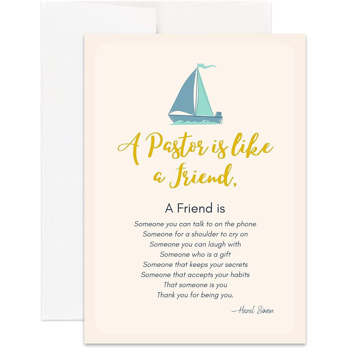 Gift cards (single cards) to show appreciation for pastors, ministers, church staff, volunteers, and ministers.