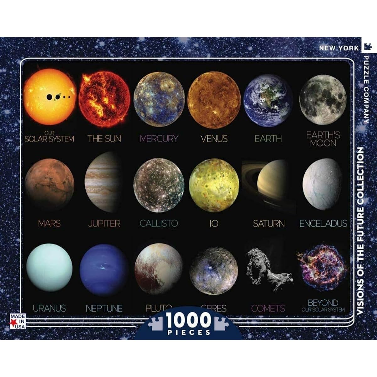 New York Puzzle Company 1000 Piece Jigsaw Puzzle NASA Solar System