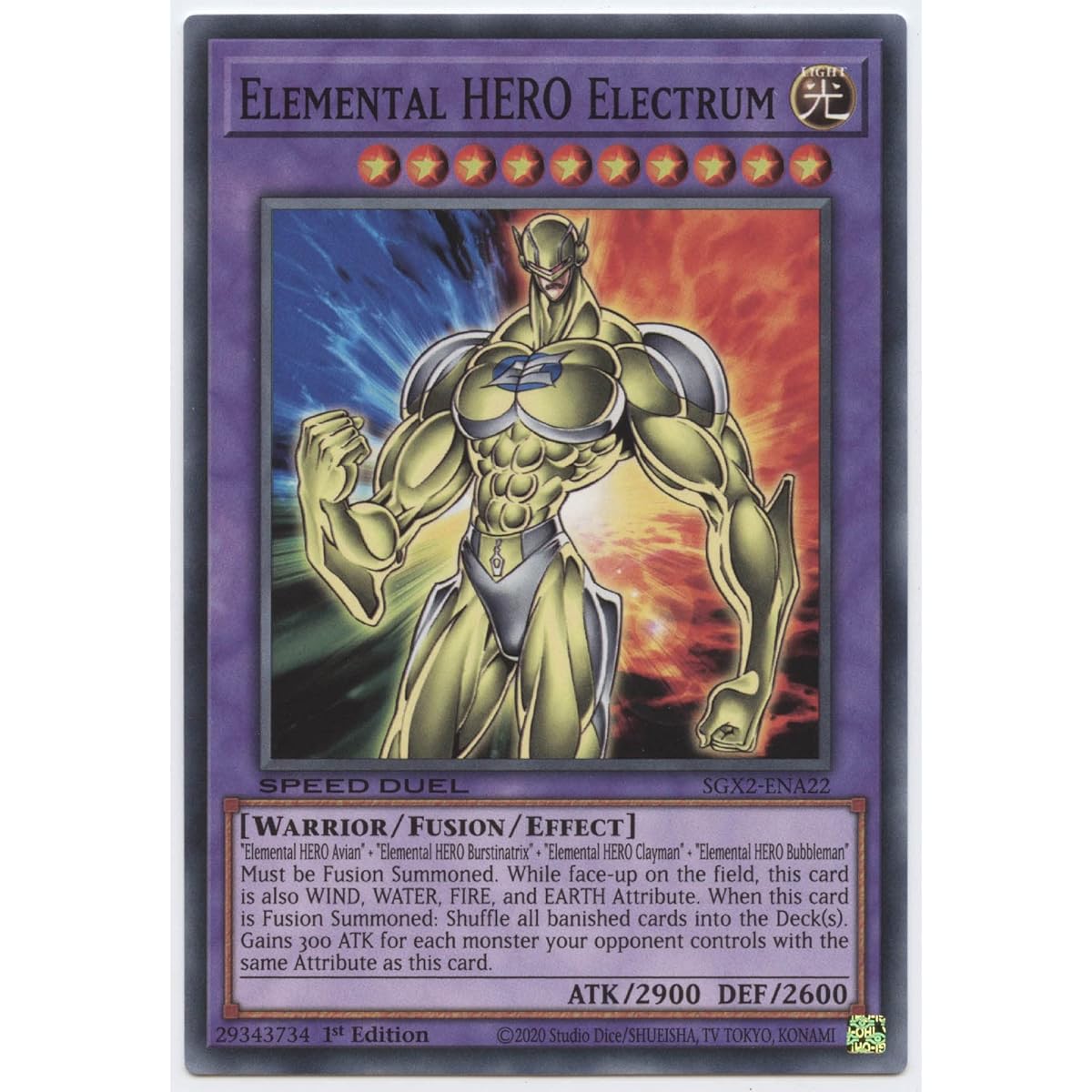 Elemental Hero Electrum - SGX2-ENA22 - Common - First Edition