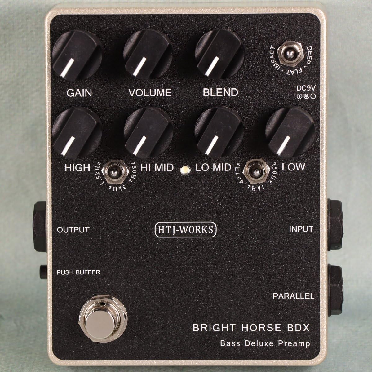 HTJ-WORKS/BRIGHT HORSE BDX -Bass Deluxe Preamp- Champagne Silver Bass Preamp Made in Japan