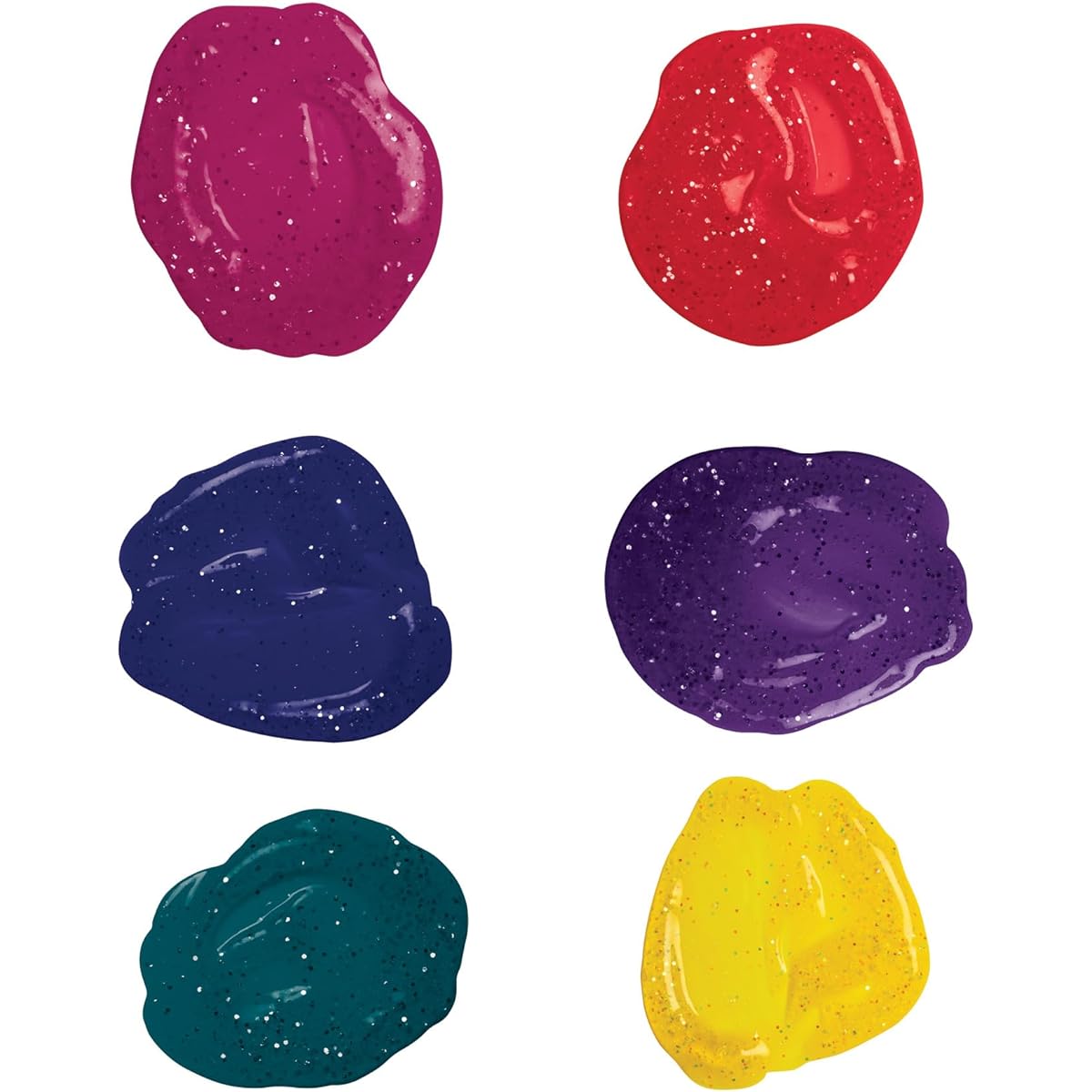 Prang X10798 Washable Tempera Paint 1 lb (Pack of 6) 6 Assorted Glitter Colors