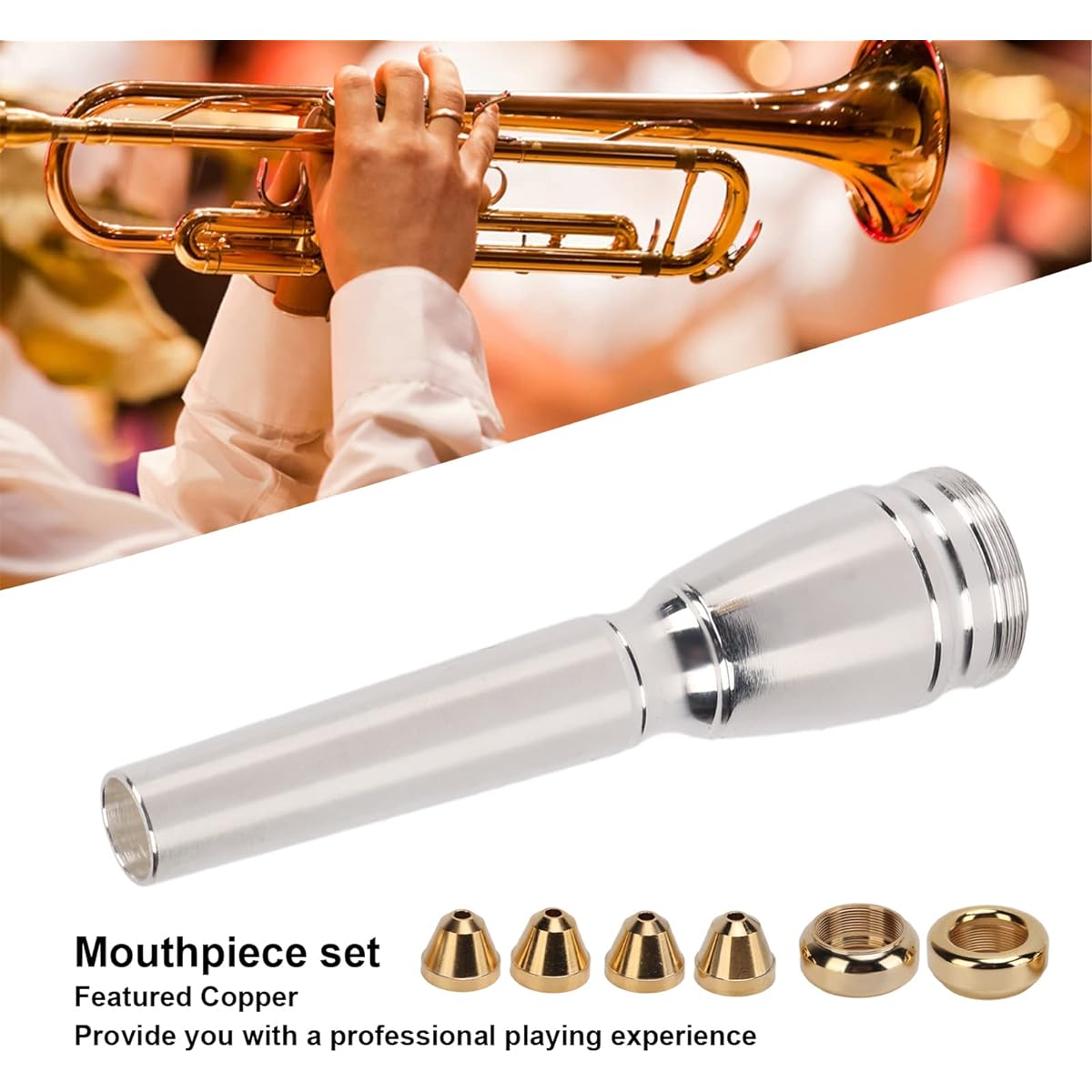Trumpet mouthpiece set 3C 3B 2C 2B metal trumpet mouthpiece beginner trumpet practice mouthpiece