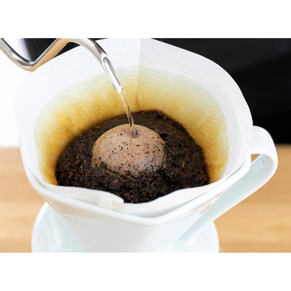 Sanyo Sangyo Super Fine Mouth Drip Pot TUBAME WOOD 1000ml Ultra Fine Mouth Φ6mm Drip extraction and adjustment of hot water amount possible Made in Niigata Tsubame TBW-1000 Stainless steel/Natural wood