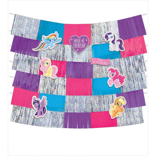 amscan My Little Pony Friendship Adventure Backdrop Kit 9 Pieces Blue/Grey/Pink/Multicolor (242391) One Size