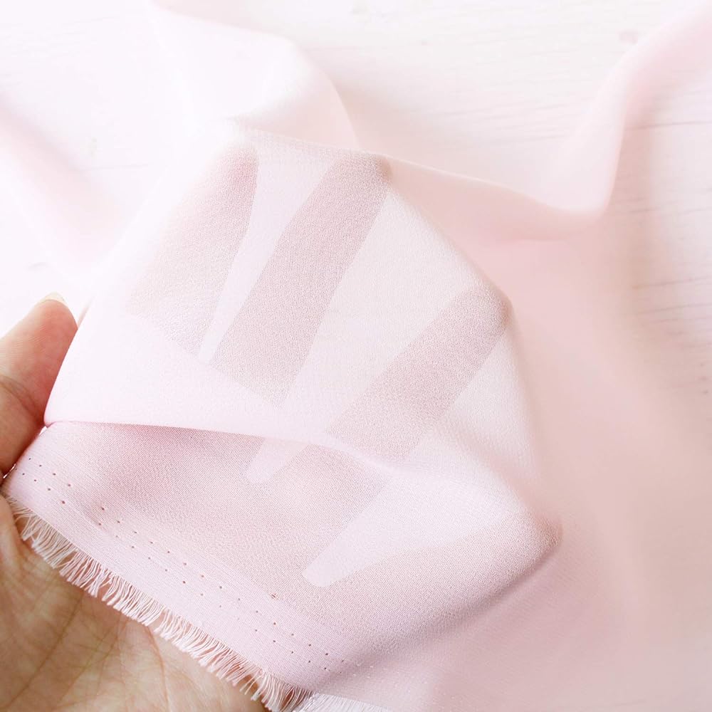 Cosmo Textile Chiffon Fabric Clothes Costume Cosplay Fabric Width Approximately 112cm x 10m Cut-off White DDD7572-FB-10M