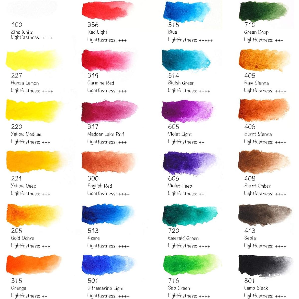 Paul Rubens Watercolor Paints, 24 Vivid Colors, Student Grade Watercolor Paints, Full Pan Set for Artists, Beginners, Students, and Kids