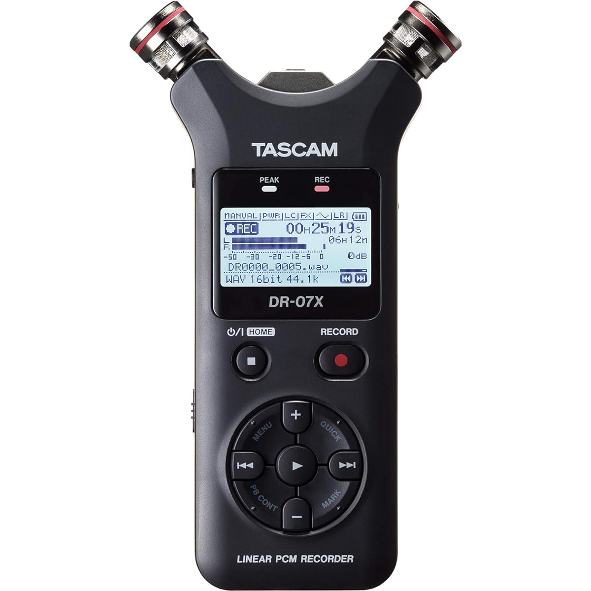 TASCAM USB function equipped recorder DR-07X (accessory pack AK-DR11G/microSD card set)