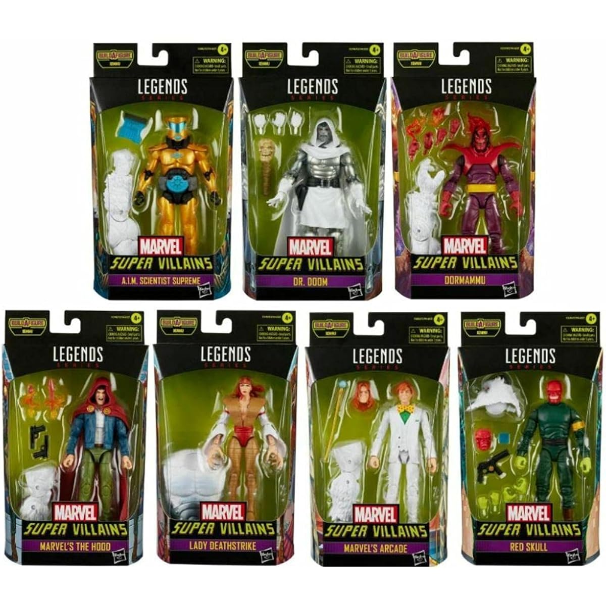 Hasbro Marvel Legends Super Villains 6" Action Figures Wave 1 Case of 7 (Xenmu BAF)