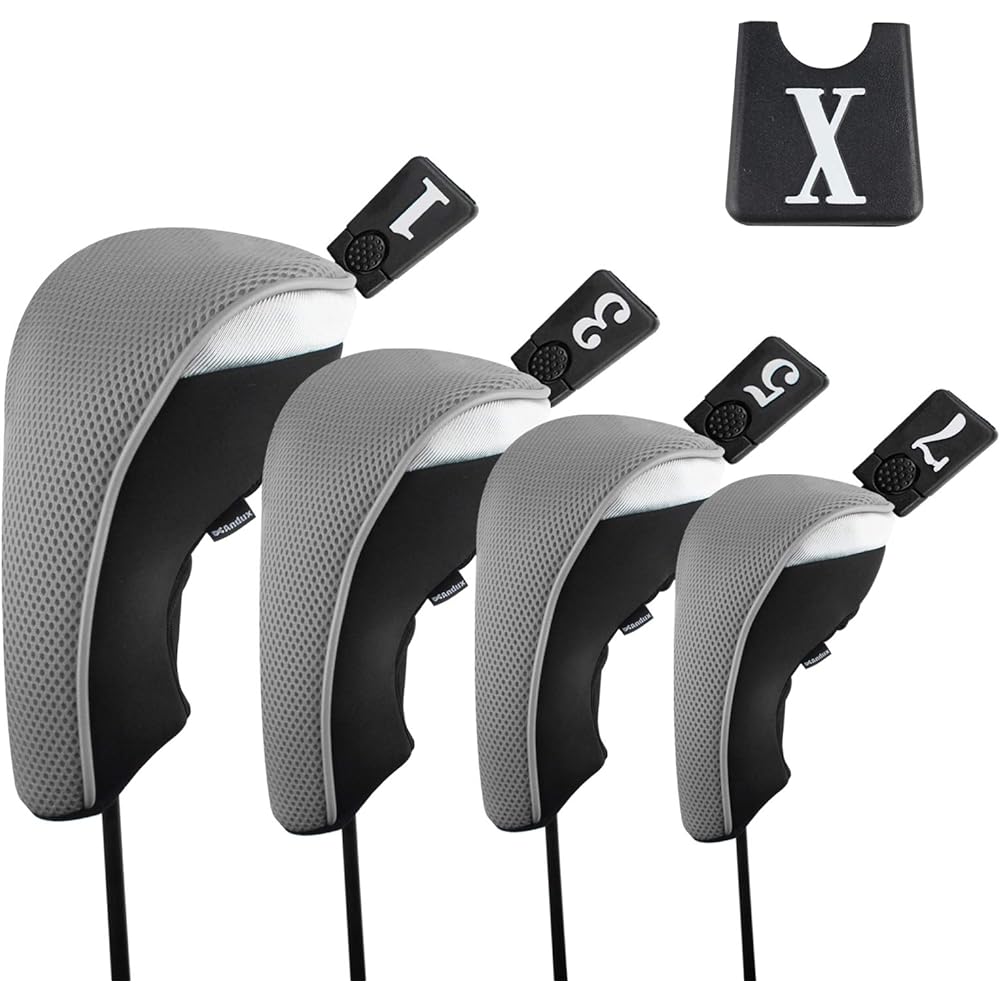 Andux Wood Golf Head Cover Golf Wood Driver Head Cover with Replaceable Number Tag Set of 4 MT/MG