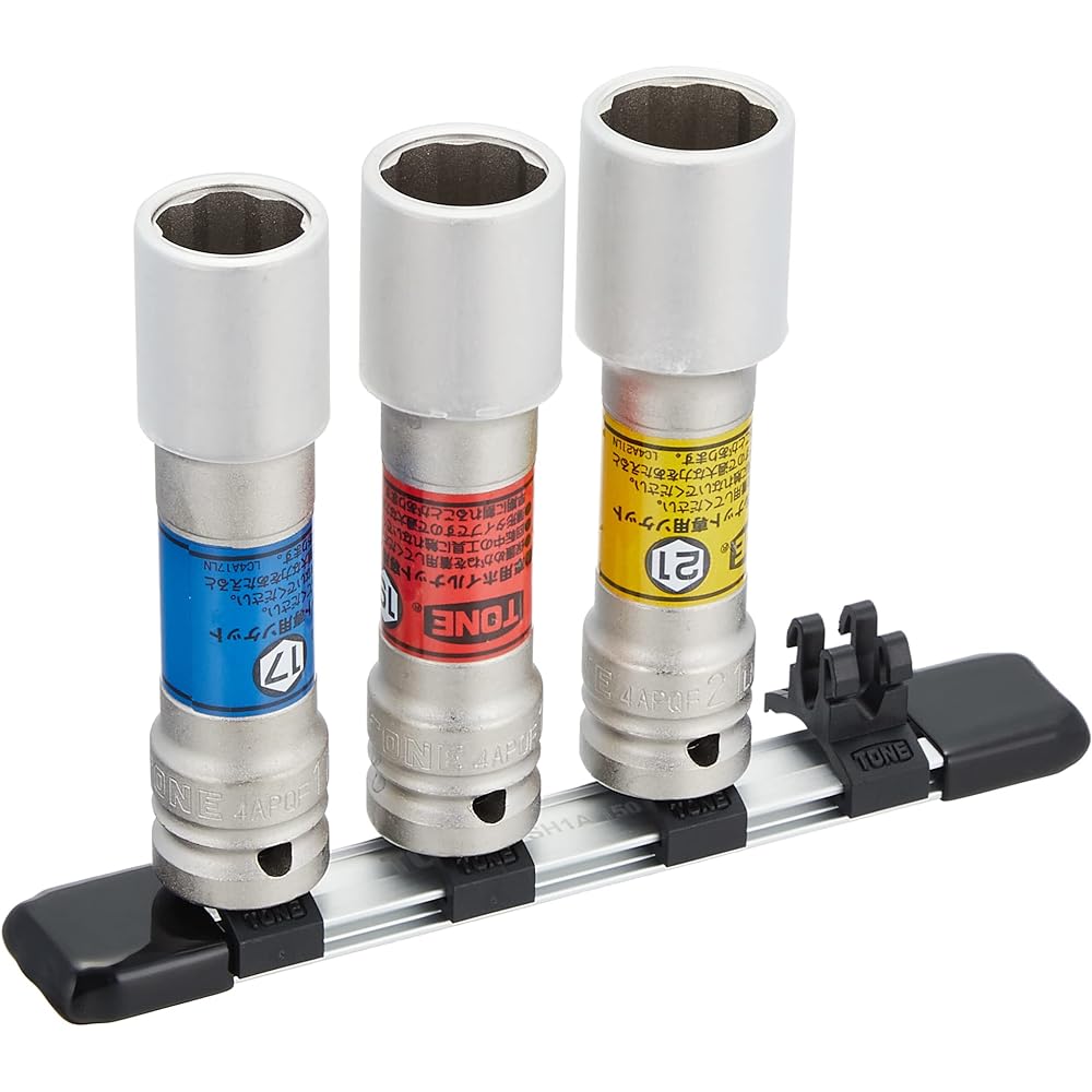 TONE Quick fit thin long foil nut socket set with protector HAPQF403LN Drive angle 12.7mm (1/2") Contents 3 items